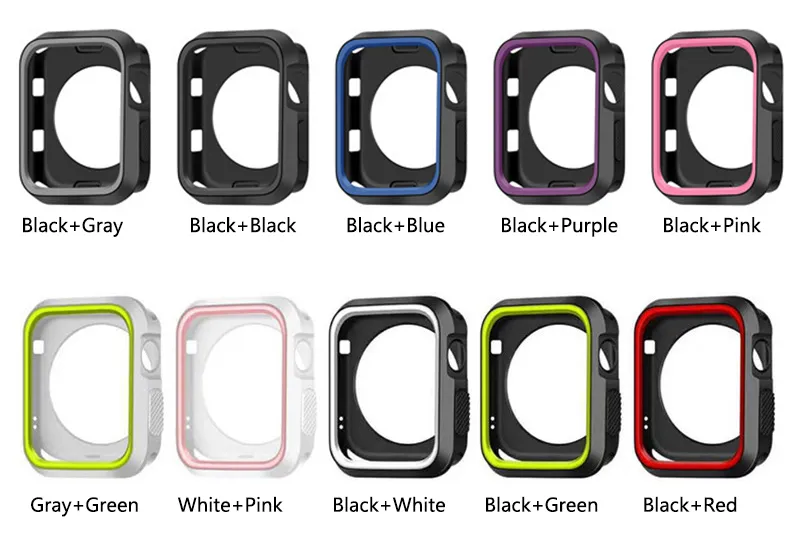 11 kleuren sport NK siliconen hoesje voor apple watch zachte beschermer beschermhoesjes van iWatch 41mm 45mm 49mm