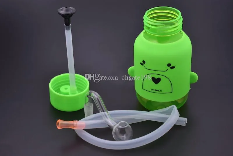 Più nuovo cartone animato balena carino 10mm plastica acqua mini olio Dad rig bong economico Percolatore Narghilè con ciotola di vetro