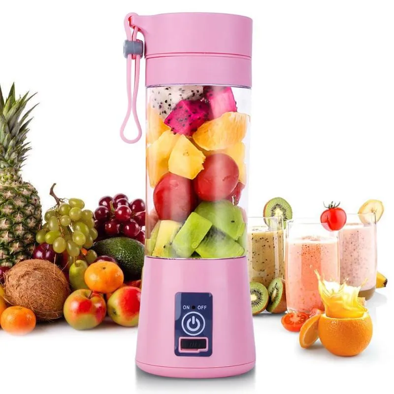 Presse-agrumes mélangeur de jus 380L USB mélangeur électrique 6 lames bouteille tasse agrumes citron légumes fruits Smoothie presse-agrumes alésoirs chauds