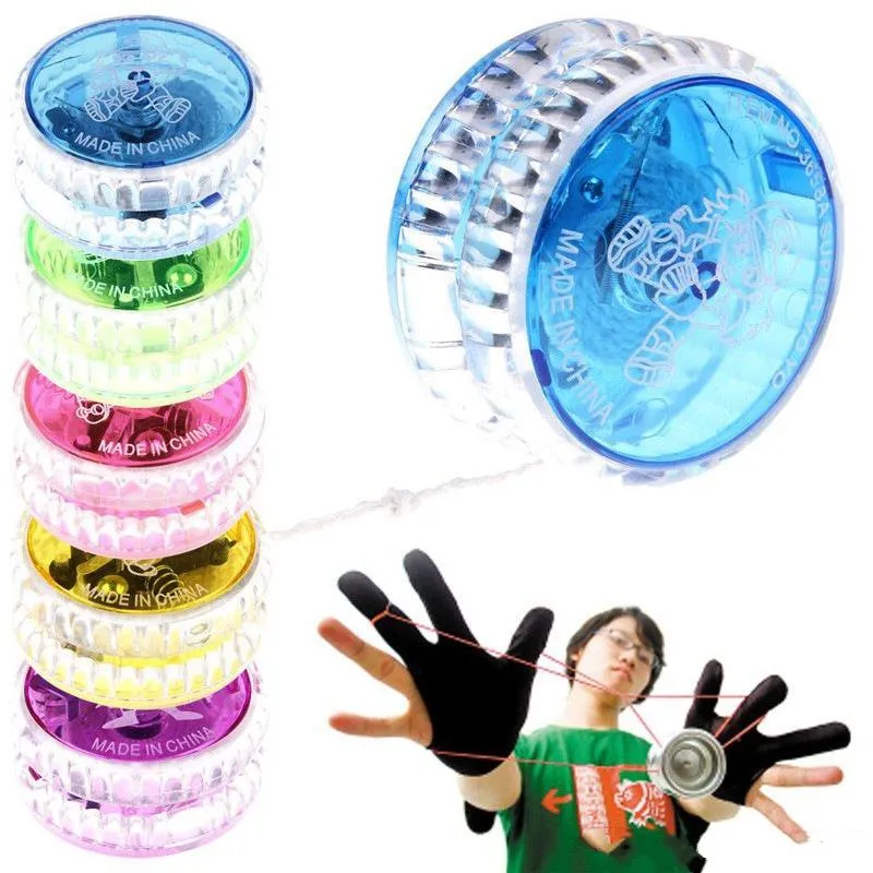 Yoyo bal lichtgevende speelgoed nieuwe led knipperende kind koppeling mechanisme yo-yo speelgoed voor kinderen party / entertainment bulk sale