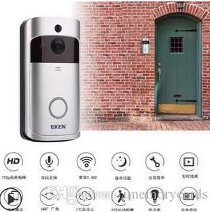 2019 v5 Smart Video Intercom Видео Дверь Дверь Дверь Колокол Wi -Fi Дверной звонок камера для домашней ир тревоги беспроводная камера безопасности 308q