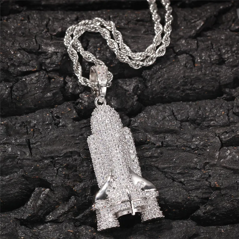 Iced out shop rocket pendant