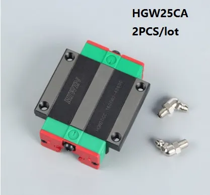 2pcs / lot 선형 가이드 레일 CNC 라우터에 대 한 원래 새로운 HIWIN HGW25CA 선형 캐리지