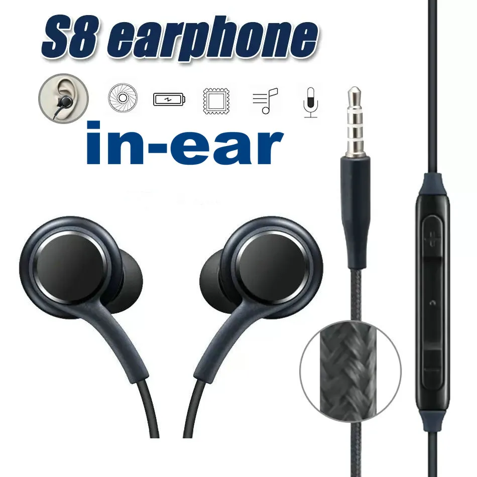 サムスンギャラクシーS8 S8 +プラスステレオサウンドイヤホンイヤホンイヤーの耳のヘッドセットを持つ高品質のイヤホン