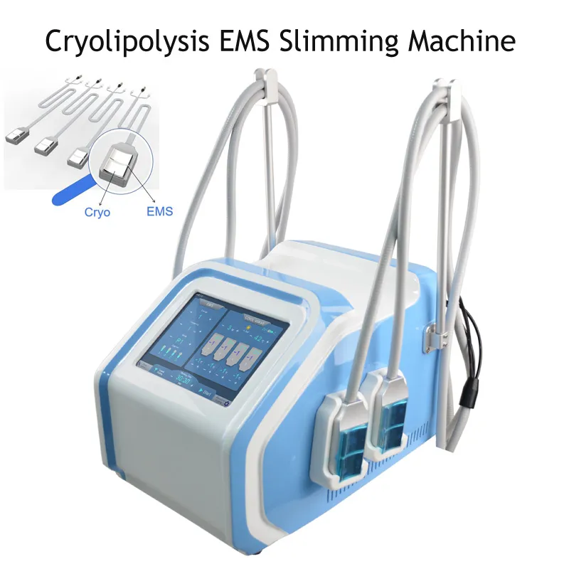 cryolipolysis zayıflama makinesi kas donma Taşınabilir kilo kaybı cryo şişman 4 kulplu EMS ekipmanları teşvik