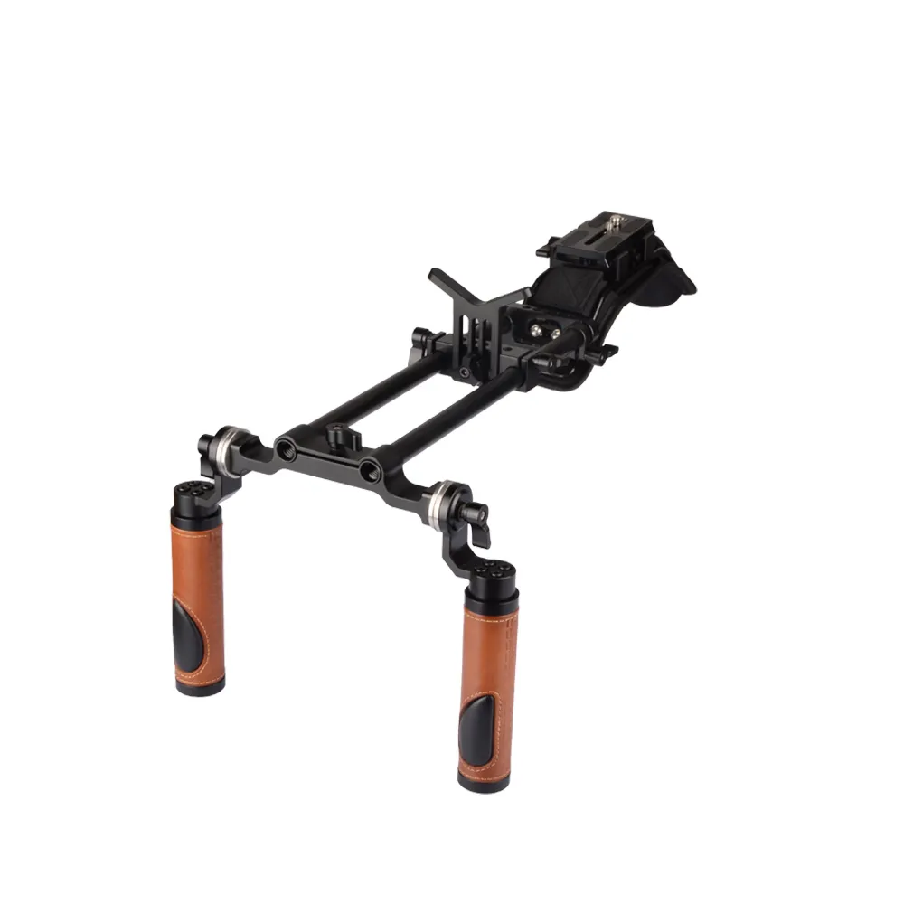 CAMVATE Pro Camcorder Shoulder Rig With Manfrotto QR Base Plate ARRI