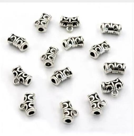 300 sztuk / partia Stop Koraliki Koraliki Spacer Koraliki Charms Sliver Plated Dla Biżuterii DIY Dokonywanie 11x9mm