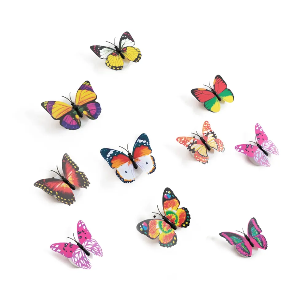 10 adesivi murali farfalla luci notturne decorazione domestica