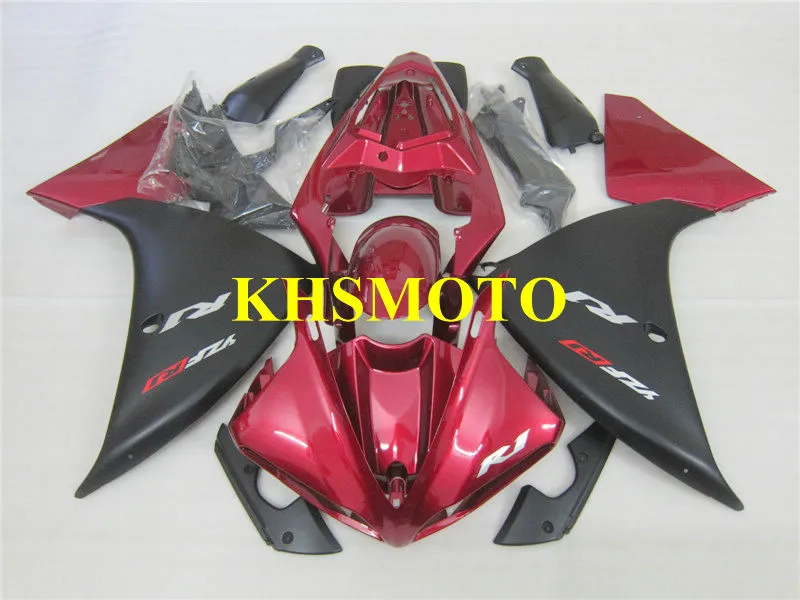 Molde de inyección Kit de carenado para YAMAHA YZFR1 09 10 11 12 YZF R1 2009 2012 YZF1000 ABS Rojo negro Carenados set + Regalos YG08