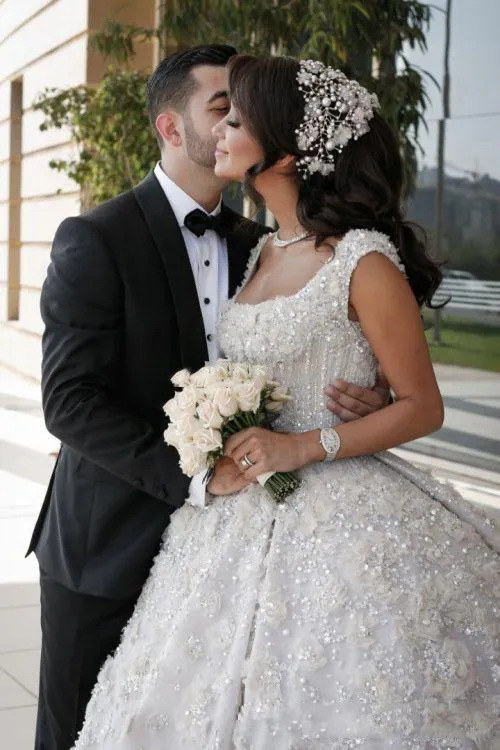 Luxury Beaded Ball Gown Wedding Dress - 3D Appliques, Plus Size Available -  Shop Now! from Dhgate Ball Gown Wedding Dresses - price 511.73
