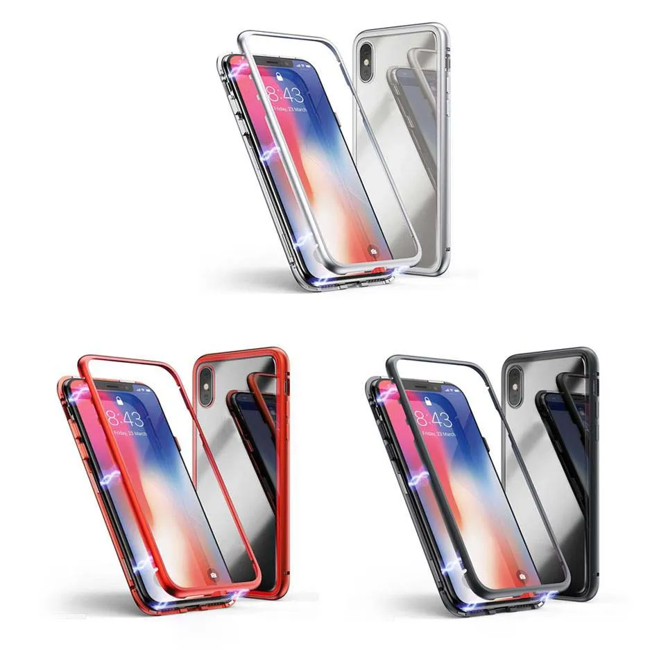 360 coque magnétique de protection complète pour iPhone XR XS MAX X 9 8