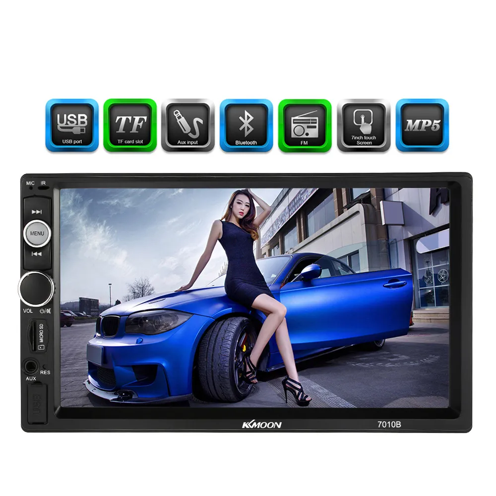 Livraison gratuite Autoradio Enregistreur cassette Automagnitola 2 Din Autoradio Lecteur MP5 Bluetooth Multimédia Autoradio USB / TF FM Entrée Aux