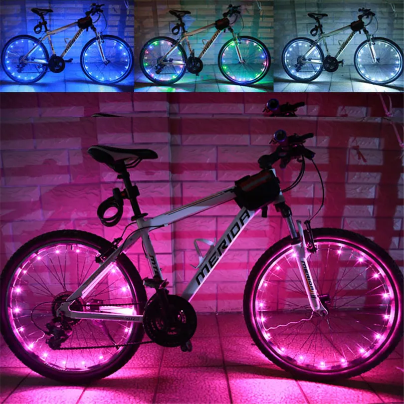 CycleZone 2 M / 20LED Motorfiets Fietsen Fiets-fietswielen SPOKE flitslicht LAM Waterdichte fietslicht voor wielen A30