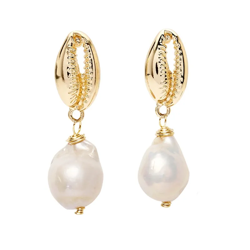 Shell earrings pearl pendant earrings beach sea earrings accessories ladies gift jewelry