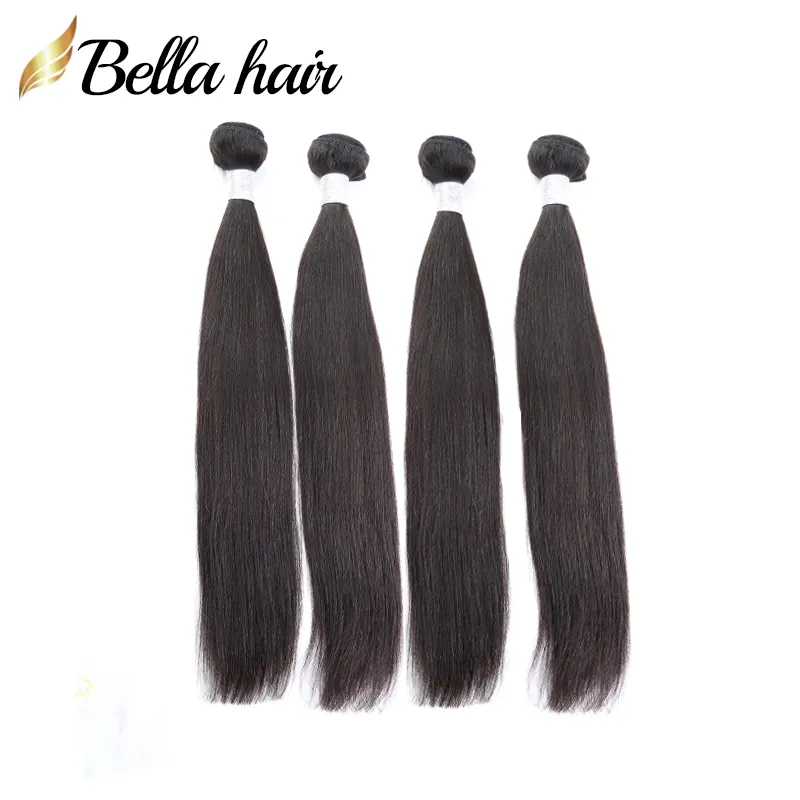 Mongoolse rechte menselijke haar inslag Extensions 4pcs/Lot Remy Virgin Hair Bundels