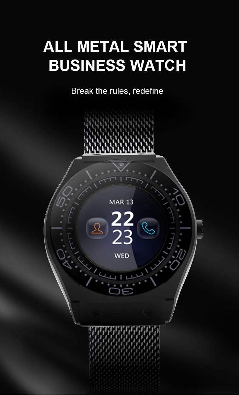 Z10 montre intelligente téléphone en acier inoxydable Bluetooth prise en charge SIM TF carte caméra FitnessSleep Tracker étanche pour IOS Android XCTZ10