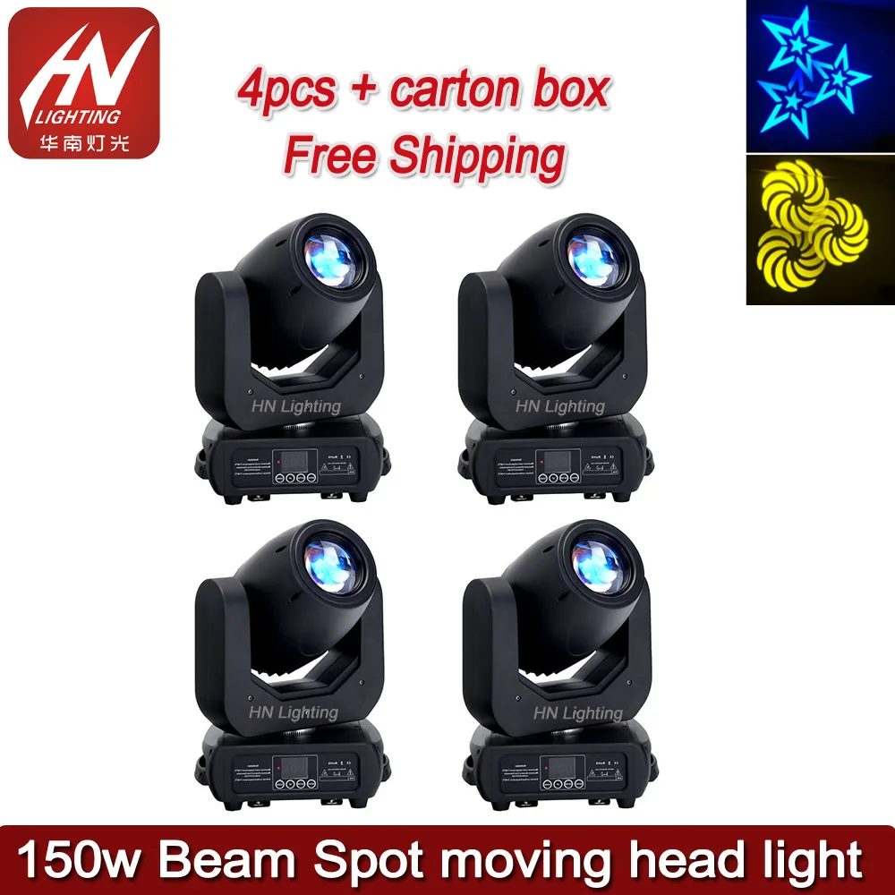 4 stks Disco DJ Club Gobo Stage Verlichting LED Moving Head 150 W Spot Moving Head Light voor Bar Club Disco Party
