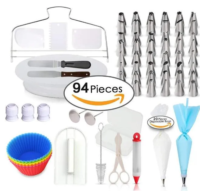 94 pcs Cake Mold Set Cake Decorating Tools Kitchen Baking Molding Kit Sugarcraft Making Mould For Cookie Cake