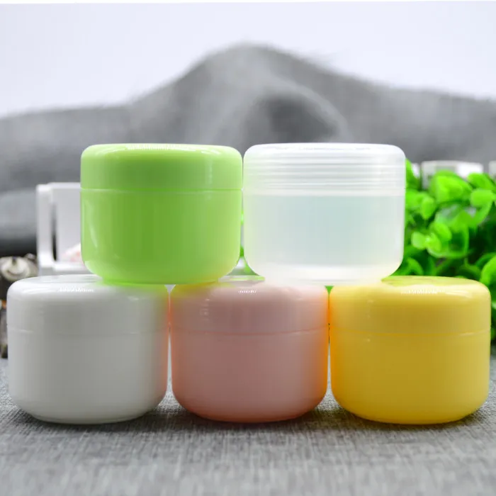 50g tom plastkosmetisk burkbehållare, 1,7 oz högkvalitativa krämflaskor för kosmetikförpackning med lock och lock