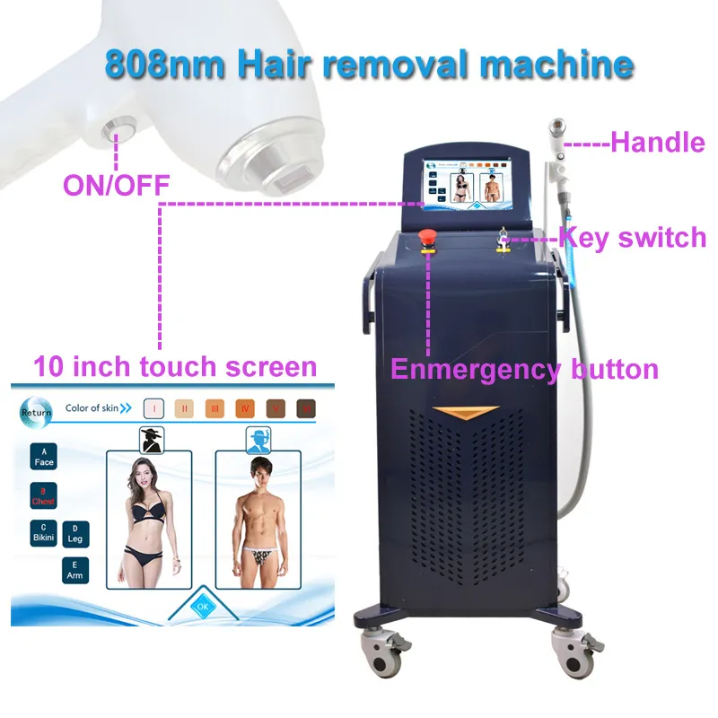 Painless Instant diode laser hair removal machine Smooth laser freeze system Body Facial Hair Removal Laser for Women