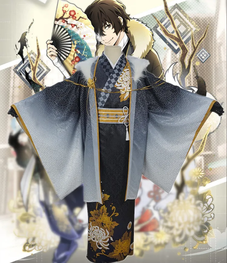 Jeux en ligne Bungo Stray Dogs Dazai Osamu Kimono Cosplay Anime Costumes