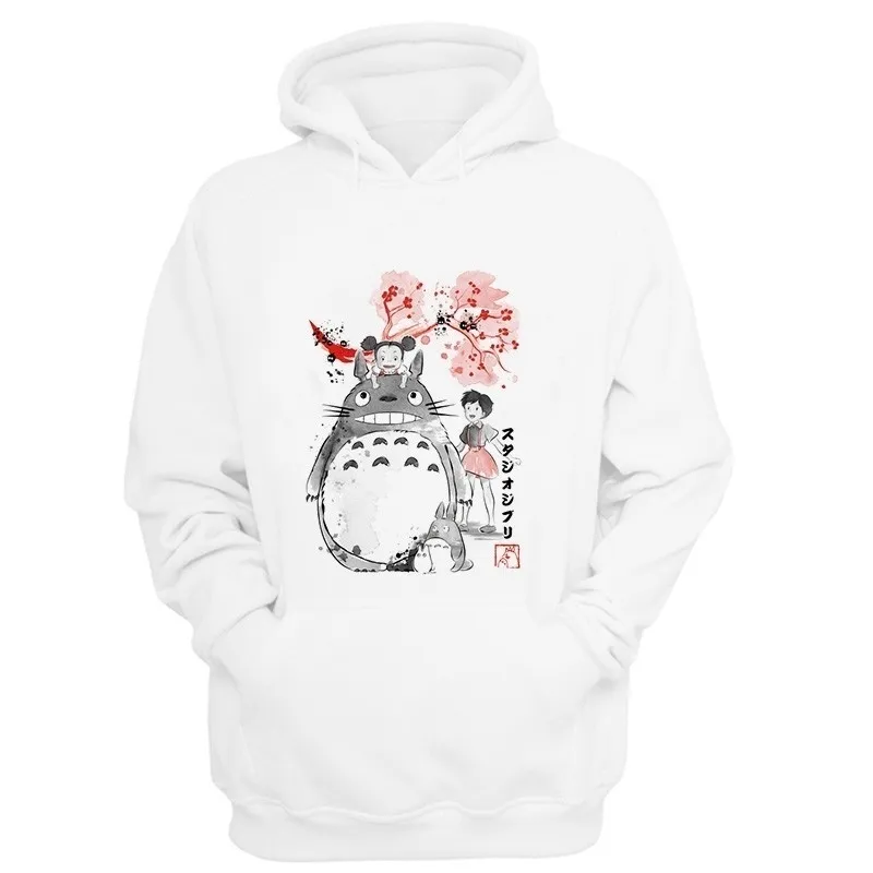 Japoński Anime Studio Ghibli Hoodie Totoro Bluzy Bluzy Damskie Mężczyźni Kid Harajuku Hoodie Wystawa Bluza Z Kapturem MX191113