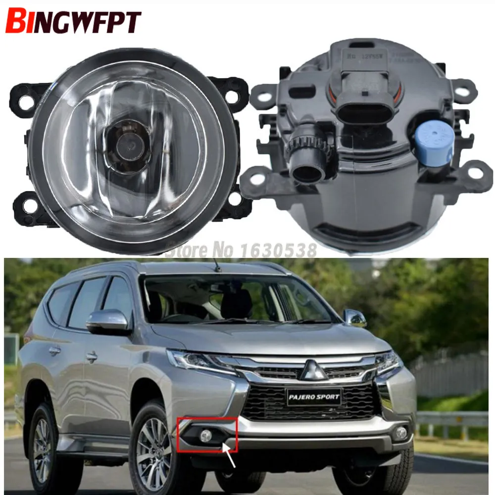 /Pair Car Styling Round Bumper Halogen Lamps 55W For Mitsubishi Pajero