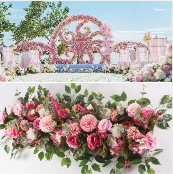 50/100cm Custom Artificial Wedding Flowers Wholesale Wall Arrangement  Supplies Silk Peonies Artificial Flower Row Decor For Wedding Iron Arch  Backdrop From Happinessker88, $41.27