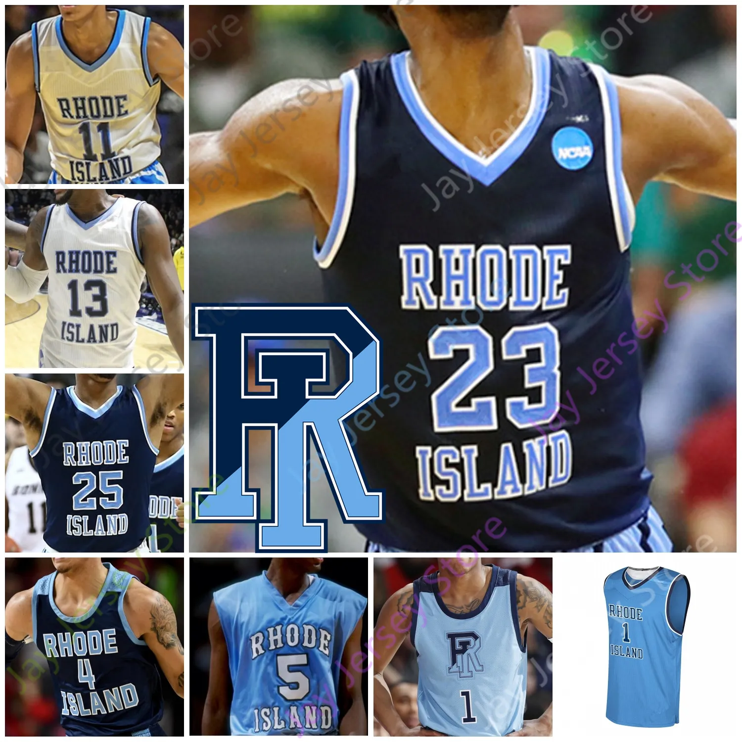 2020 Rhode Island Basketball Trikot NCAA College Fatts Russell Jeff Dowtin Tyrese Martin Langevine Caerley Mobley Lamar Odom Jared Terrell