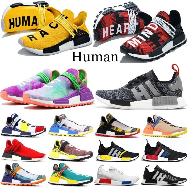 Yeni NMD insan ırkı R1 BBC Sonsuz Türler bilir Ruh Güneş Paketi Hu Trail Erkekler Pharrell Williams Kadın Eğitmenler Spor Sneaker Ayakkabı Koşu