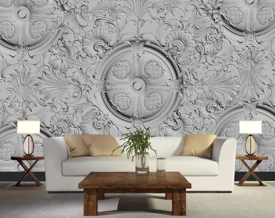 3D Wallpaper Mural Stereoscopic marble relief Photo Wall papers For Living Room Bedroom TV Background Room Decor Painting Wallpapers