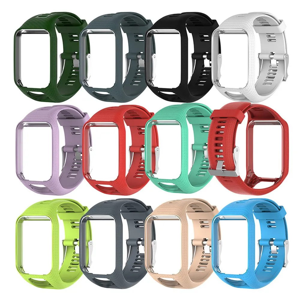 Gratis fraktvaktband för Tom Tom 2 3-serie Klockrem Silikonbyte Armband Bandband för TomTom Runner 2 3 GPS Watch