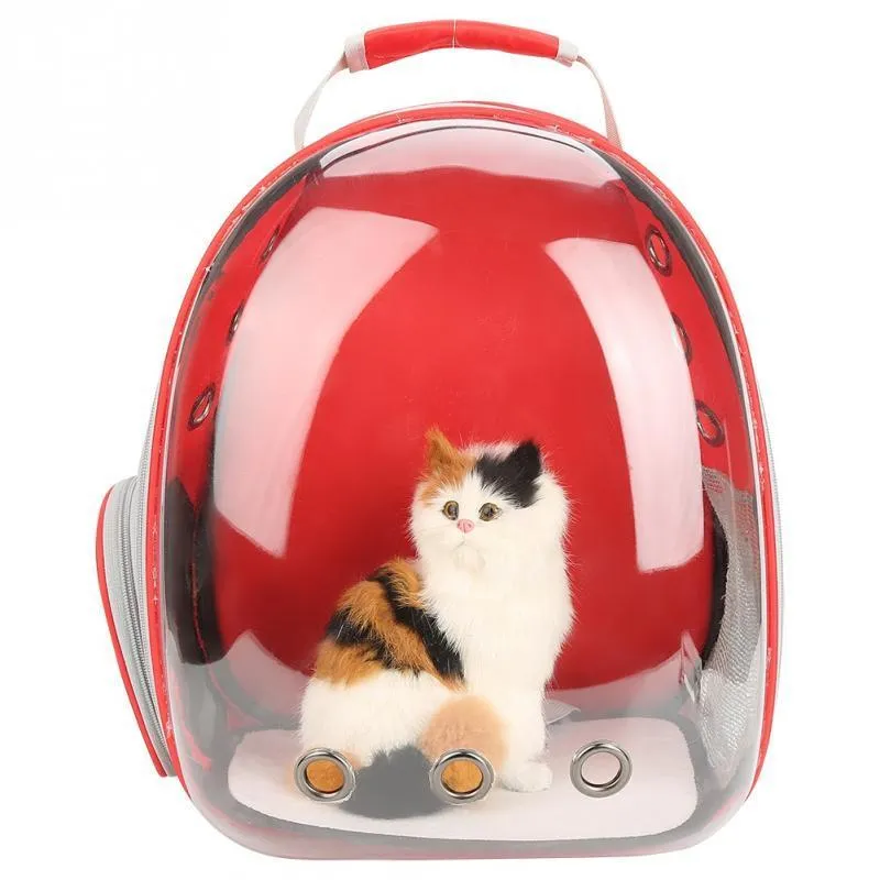 4 ألوان تنفس الحيوانات الأليفة الناقل حقيبة صغيرة محمولة السفر في الهواء الطلق حقيبة الظهر الكلب القط حمل قفص C19021301