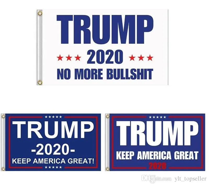 Trump Flag Keep America Great Again Banner Decor President USA Donald Trump Election No More Bullshirt Flag 35 Piedi 90150 Cm