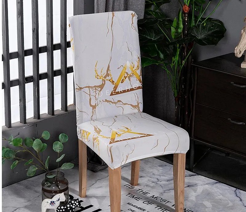 Housses de chaise élastiques extensibles modernes Spandex housses amovibles décoratives pour la maison pour la cuisine de mariage de Banquet de salle à manger