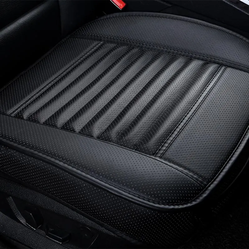 High Quality Black Car Seat Without Backrest PU Leather Bamboo Charcoal Car  Seat Cushion Automobiles Protective Non Slip Cover Seat From Auto_moto,  $14.08