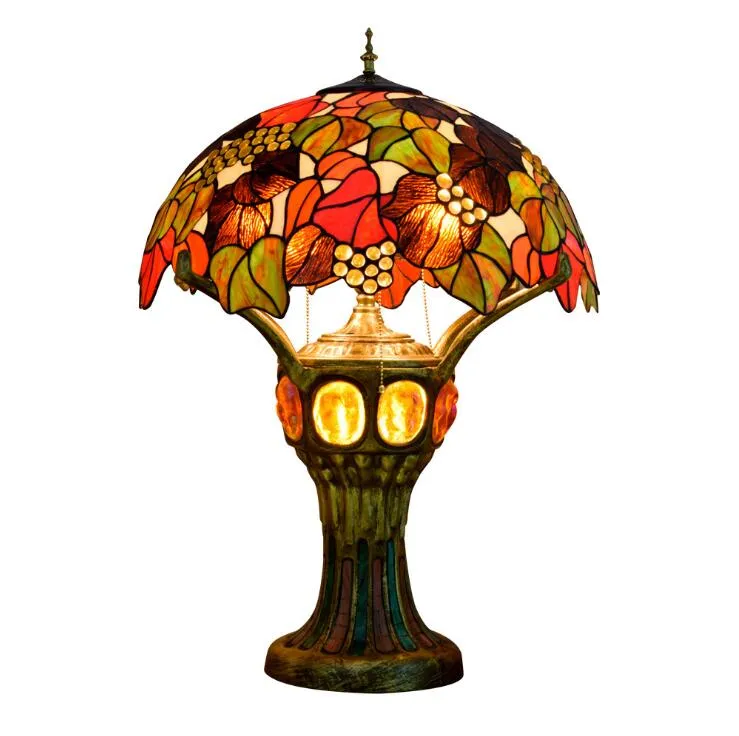 Art Deco LED Tiffany Iron Glass Art Deco LED Lamp.LED Light.Table Light.Table Lamp.Desk Lamp.Resin Основание для спальни Studyroom