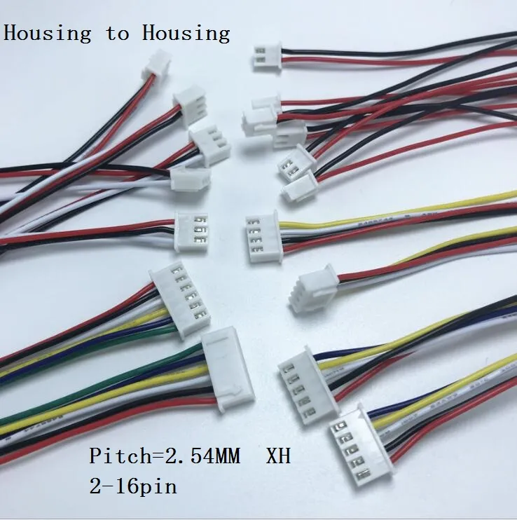 picth = 2.54mm XH 2 ~ 16PIN Habitação para Habitação terminal de chicote de fios fio Signalpower para Computermachines produtos eletrônicos de fiação