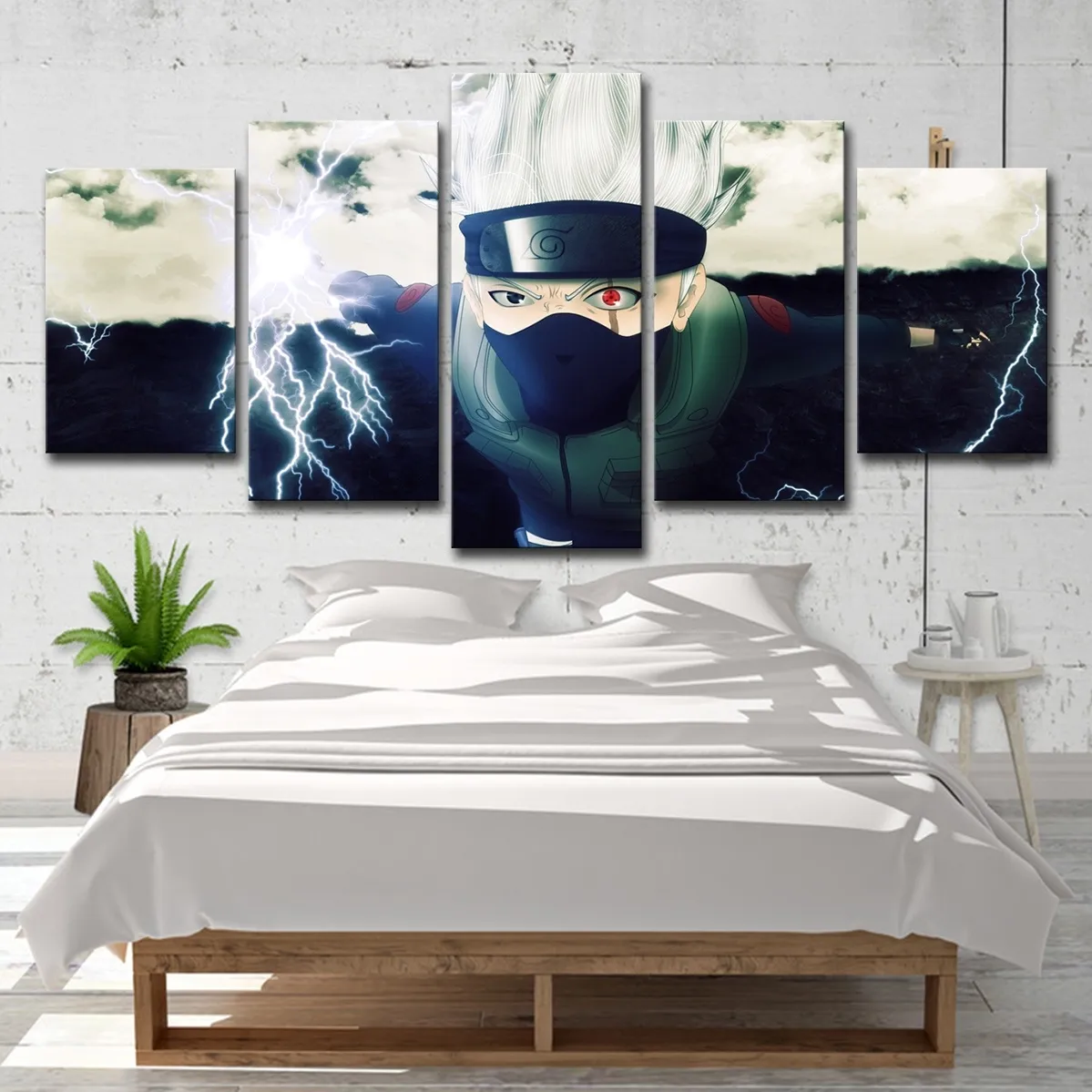 Naruto Animated Cartoon Kakashi Characters Poster Wall Art HD Print