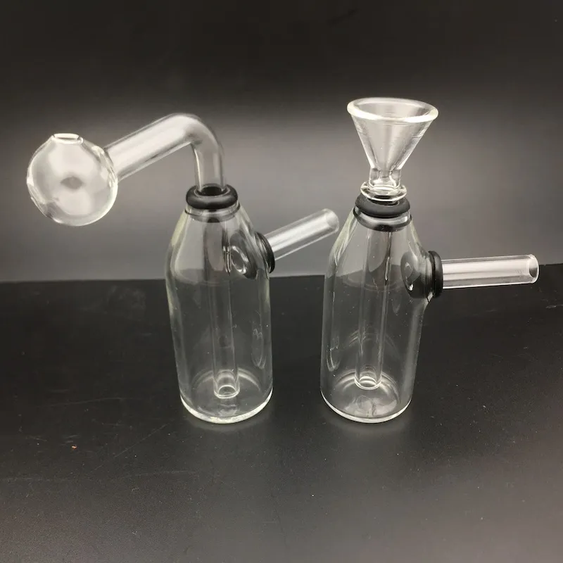 a buon mercato mini protable Glass Beaker tabacco Bong Heady mini Dab oil Rig Tubo dell'acqua Bong bruciatore a nafta in vetro spesso protable