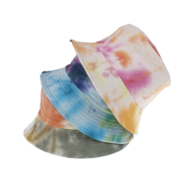 Colorful Tie Dyed Canvas Tie Dye Bucket Hat For Women And Men
