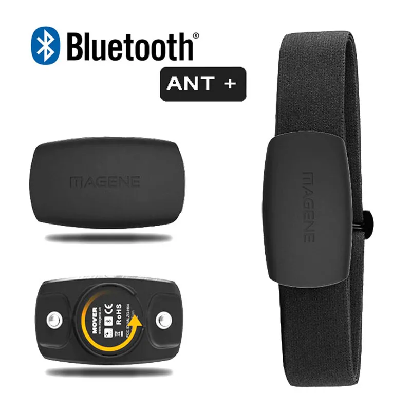 Magene moniteur de fréquence cardiaque bluetooth 4.0 capteur ANT + pour ordinateur GARMIN Bryton IGPSPORT course à pied Sport avec sangle pectorale mise à jour MHR10