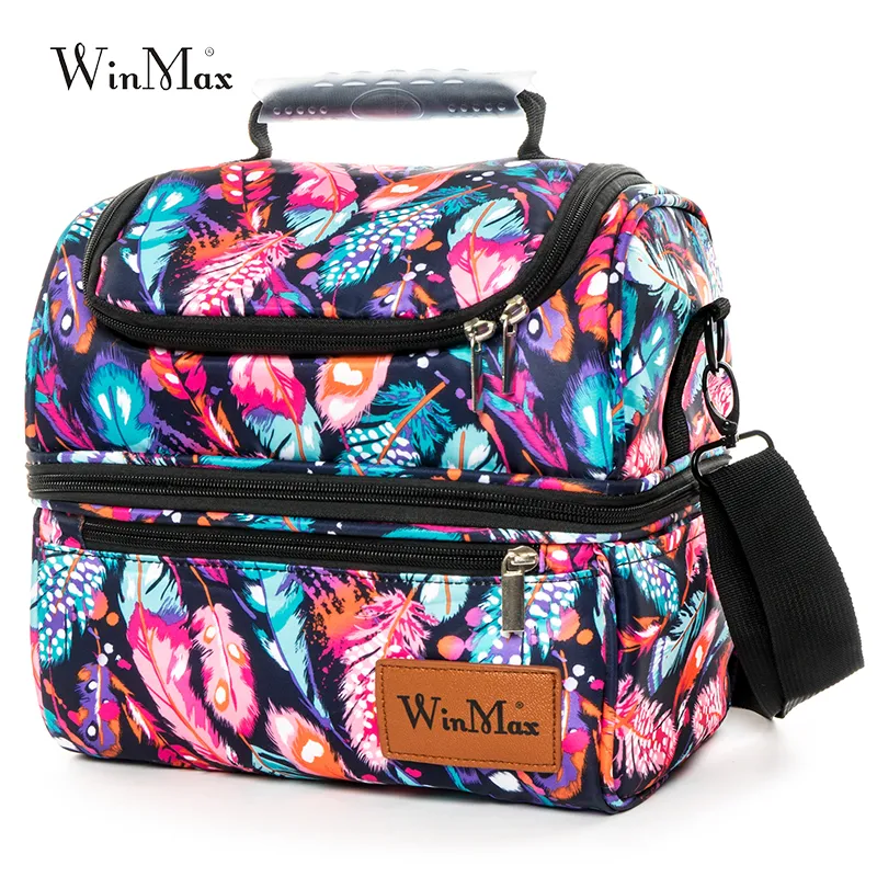 Winmax Insulated Picnic Bag Aluminum Foil Bag Lunch Portable keep Food Safe Warm Big Thermal Cooler Box School Picnic Hiking Bag