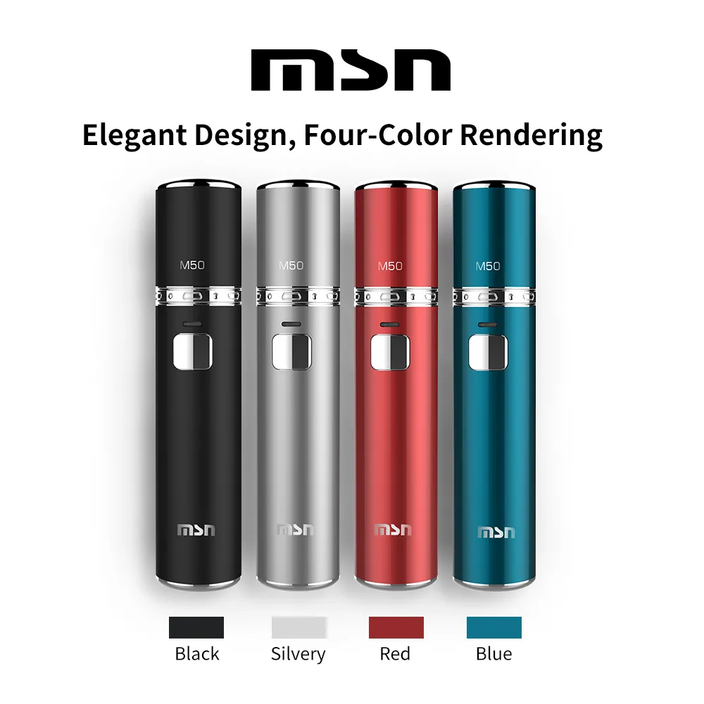 Autêntico MSN M50 vape caneta 1450 mah bateria vaporizador de calor sem queimar kit vape e cigarro Kit de Aquecimento Vara