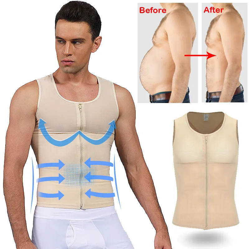 Leonisa Men's Firm Body Shaper Vest with Back Support - Max/Force