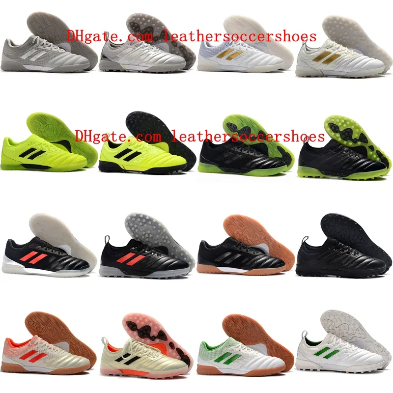 2021 chaussures de football pour hommes de qualité Copa 19.1 IC TF crampons d'intérieur en cuir 19 chaussures de football Tacos de futbol
