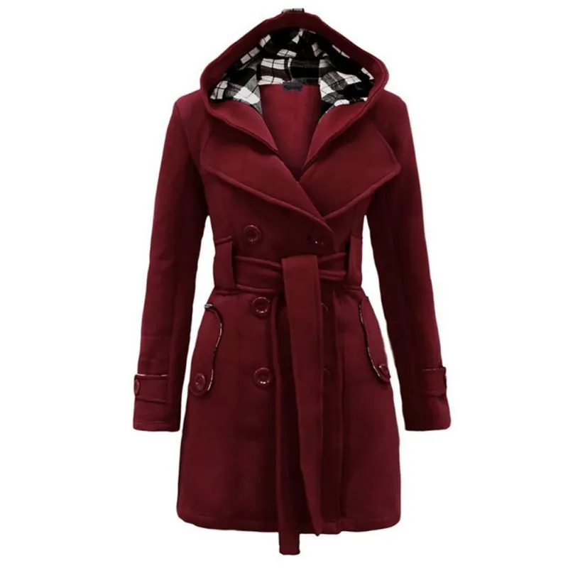 Women's peacoat with tie waist hotsell