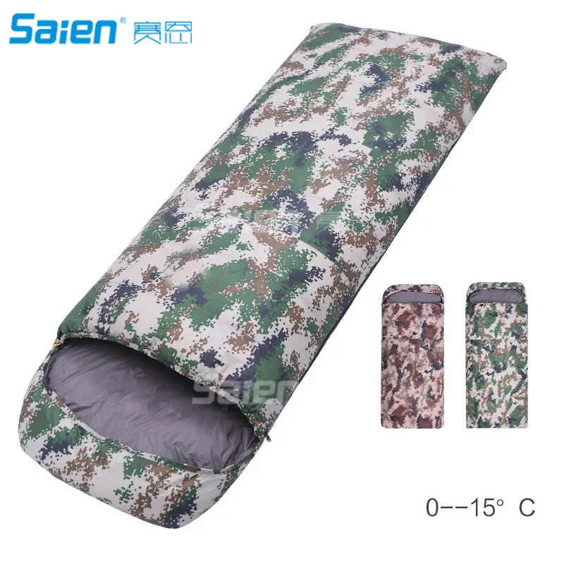 Camouflage sovsäck - lätt och kompakt för camping, vandring, backpacking för vuxna barn- 3 säsong varm militär sovsäck