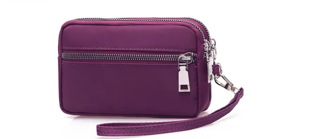 Un nouveau sac de téléphone portable imperméable en nylon 2019 pour femmes avec une couleur unie et une pochette à la modeDHLexpress