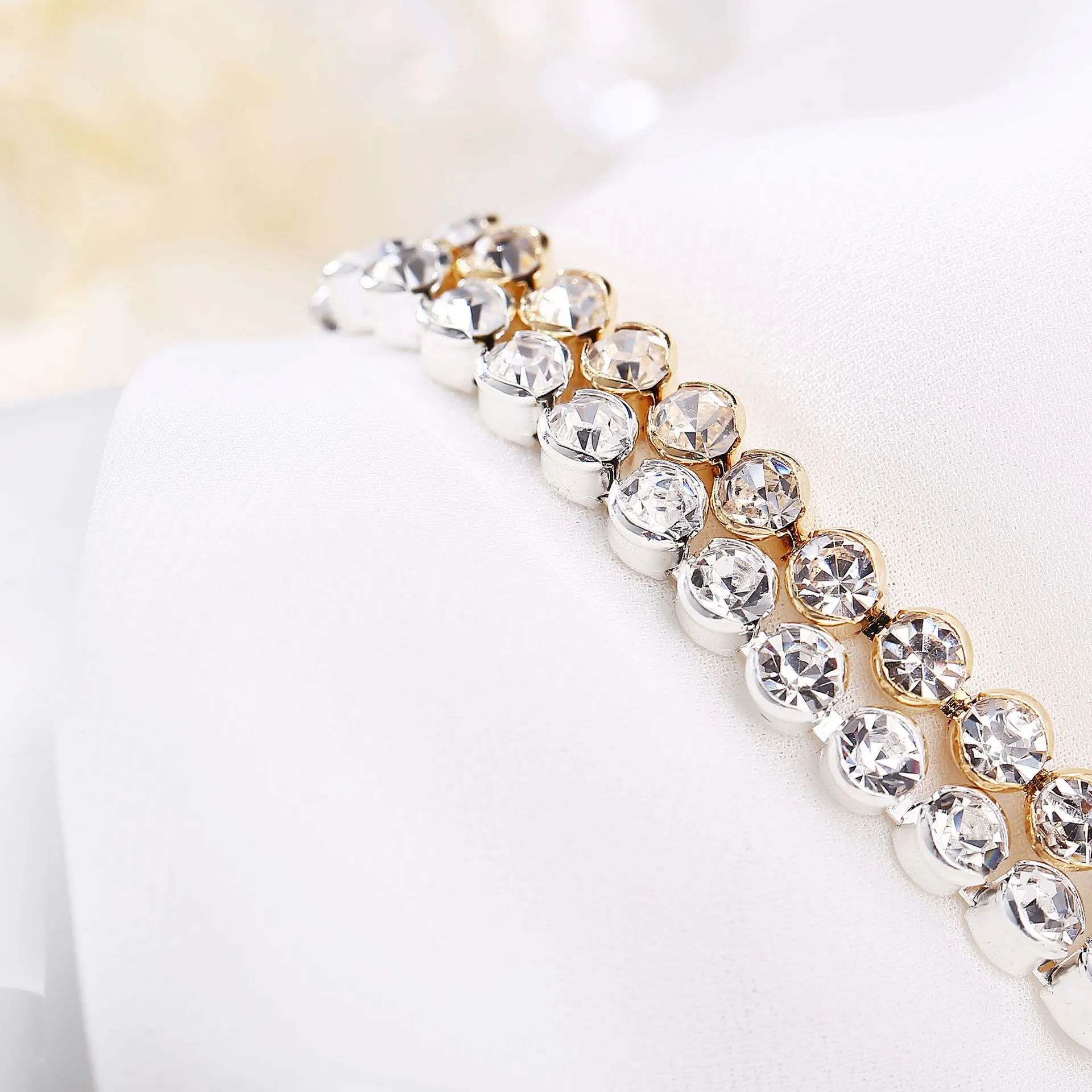 Hip Hop Bling Iced Out Cubic Zirconia Bracelet Tennis Chain Bracelets Women Men 1 Row CZ Link Chain Jewelry Gold Silver Black